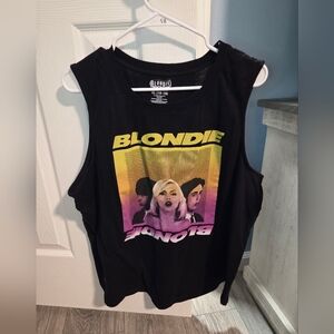 Blondie Rock Graphic Black Tank Top, Size XL NWOT